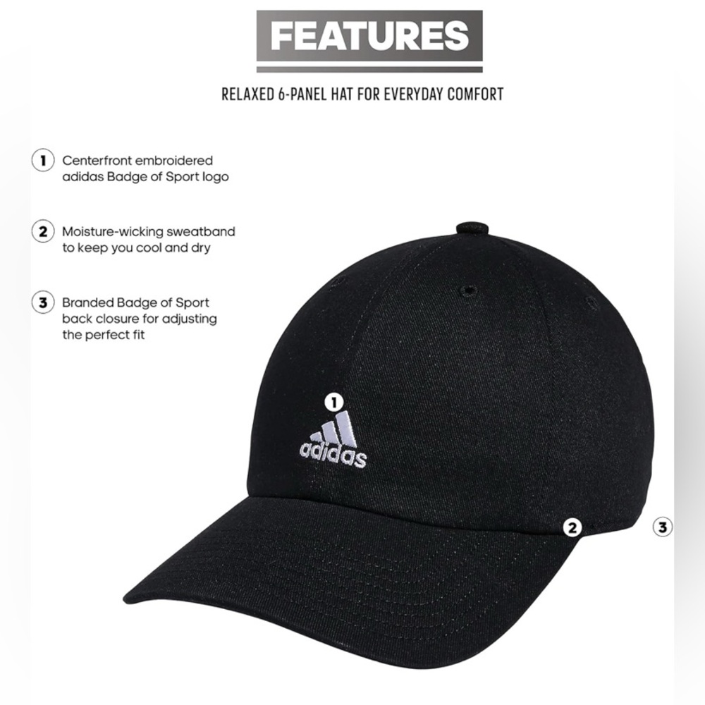 Adidas Classic Black Cap - Picture 3 of 5